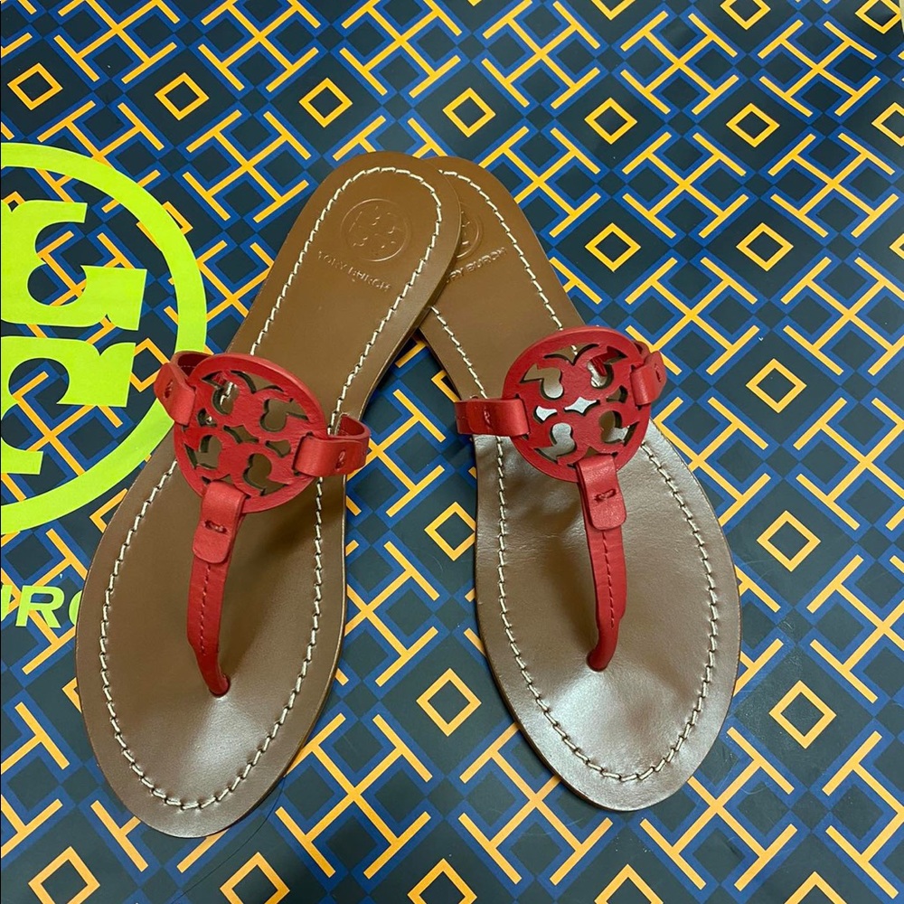 Tory Burch Gabriel Leather T-Strap Sandal